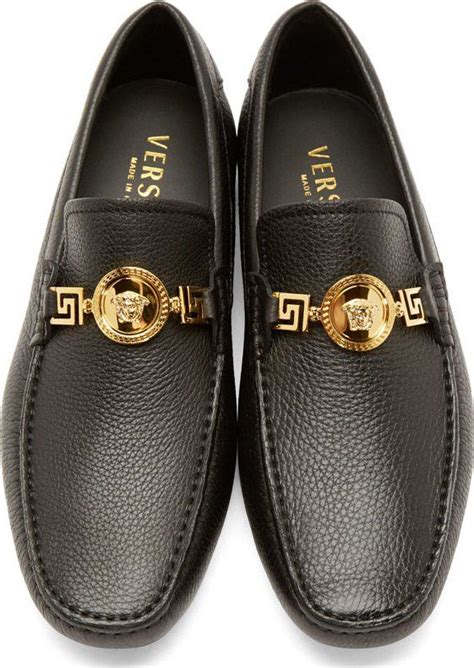 mocassin homme versace|versace black label slippers.